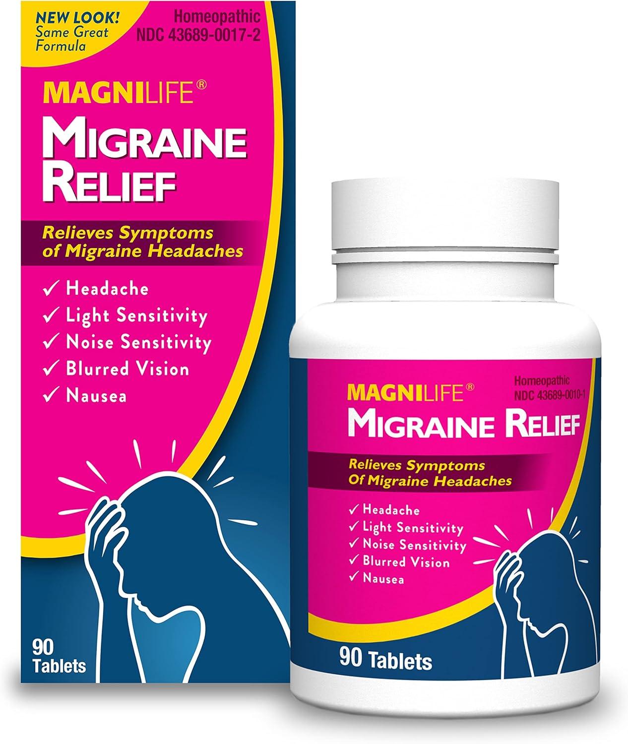 MagLife Migraine Test Relief: Head Pain vs. Visual Ease - 90 Tablets