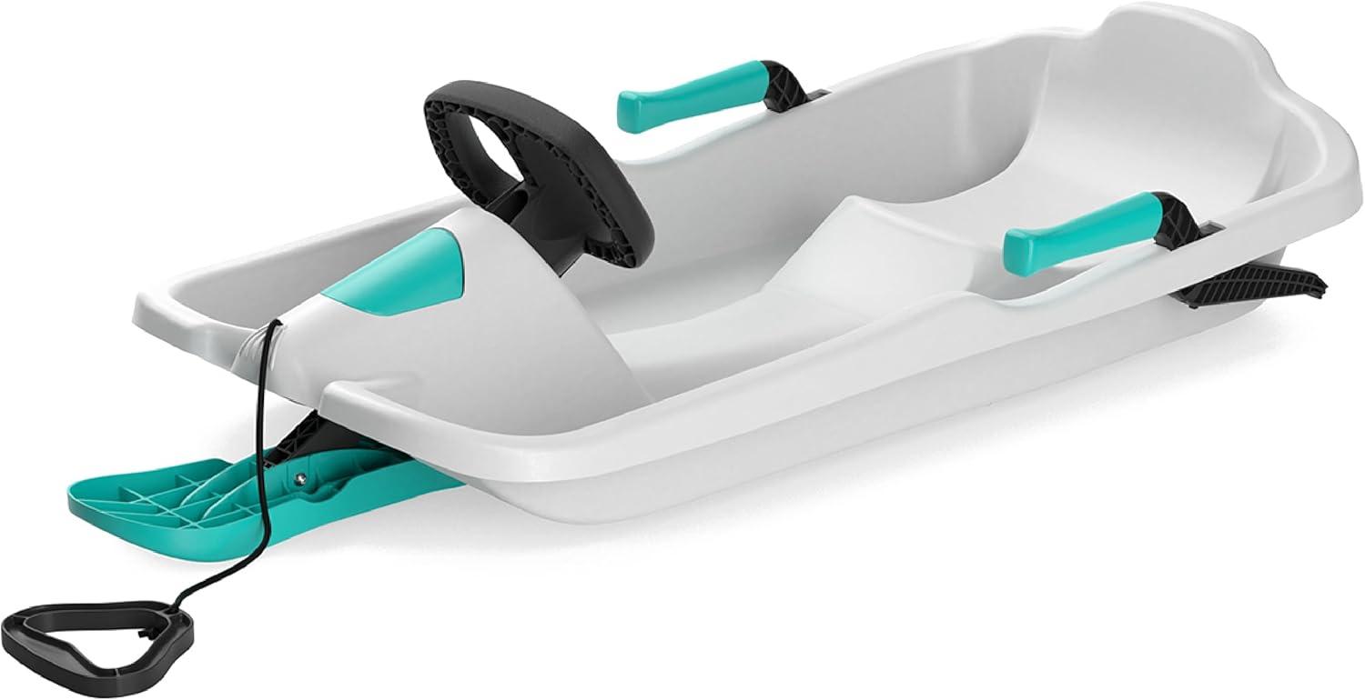 Plastic Lightweight Sleds Versus Snow Fun: Tested, Braked... Plus Tow Strap (Seasonal Surprise)