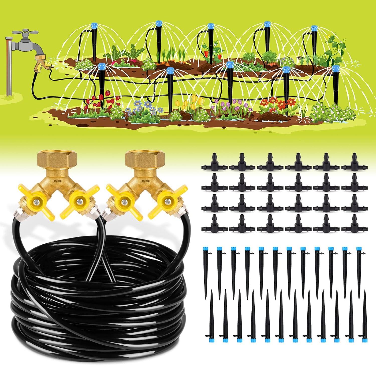 Versus Manual Watering: Tested 100ft Drip Kit for Beds... DIY Greenhouse Magic!