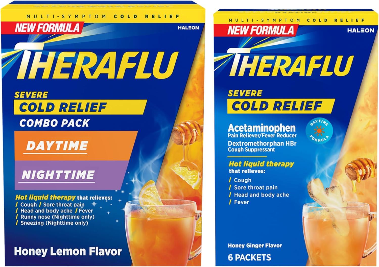 Theraflu Showdown: Honey Lemon vs. Ginger Day/Night Cold Relief Compared...Seasonal Relief, Use Case Expert!