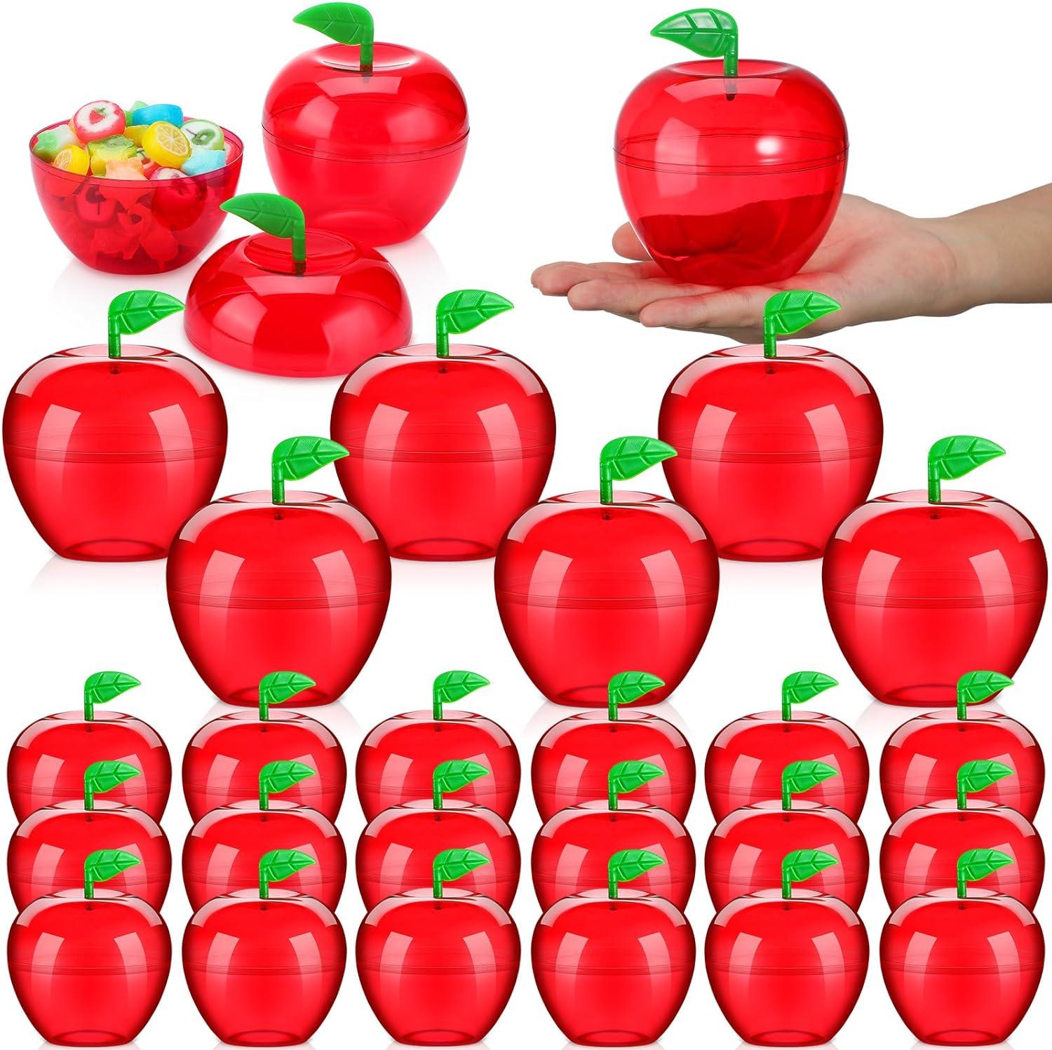 Plastic Apple Candy Box: Tested Versus Trendy Back To School Gifts...24 Pcs Bulk Deal