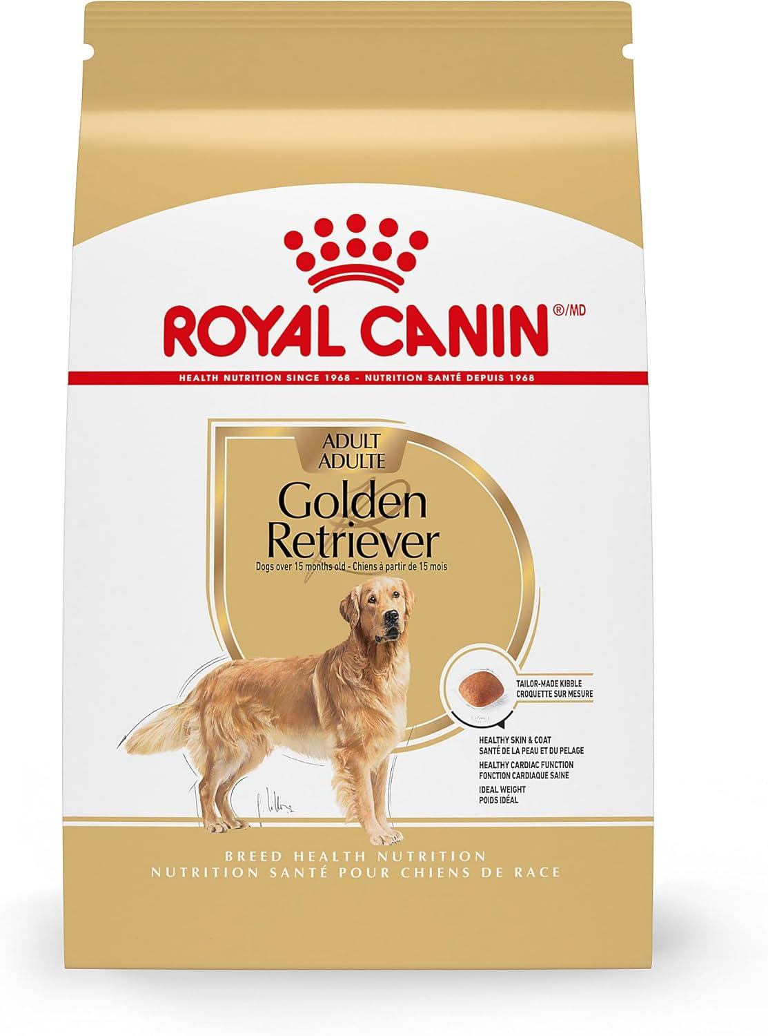 Royal Canin vs. compares Golden Retriever food… shine tested, great for active pups!