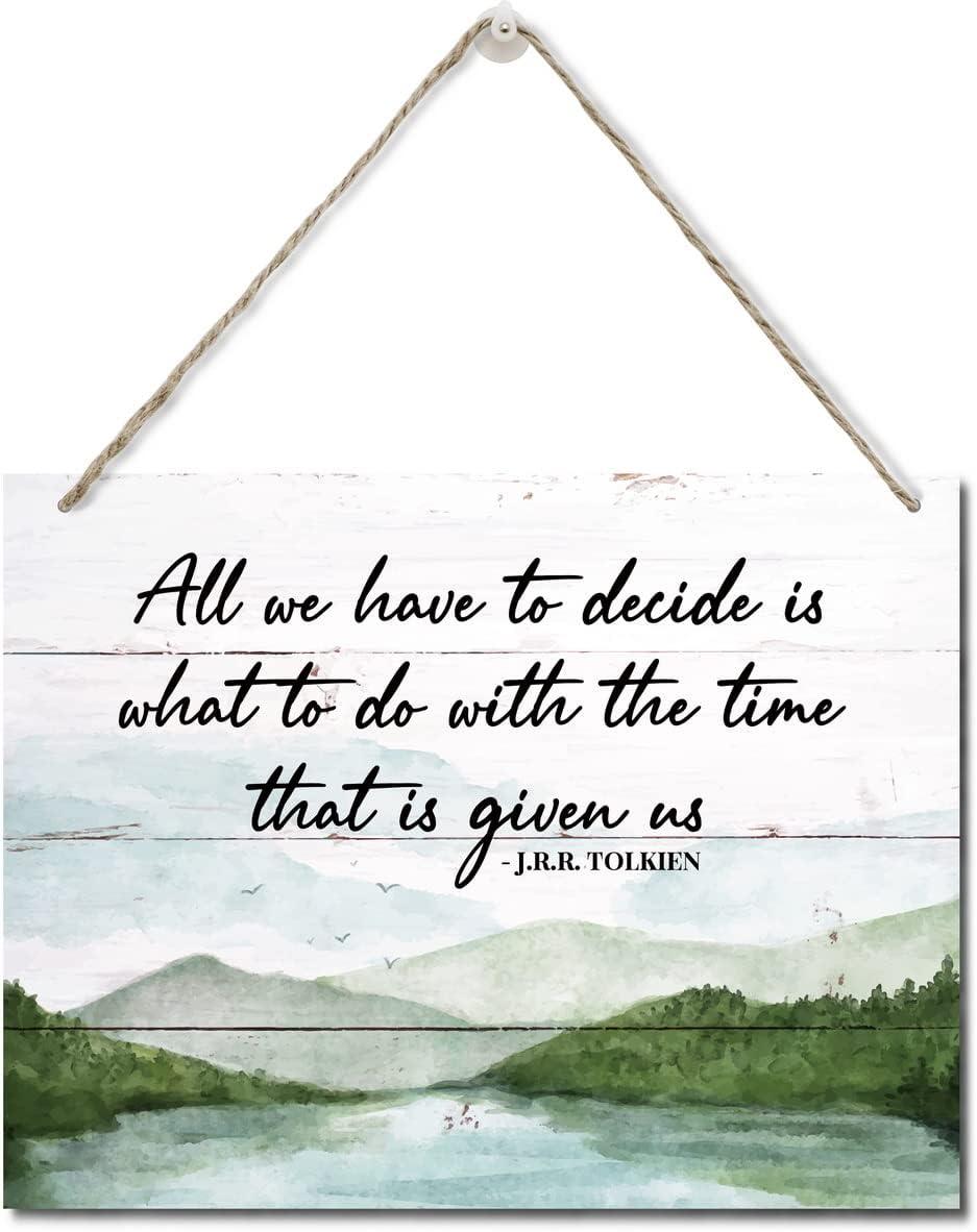 Hanging Wood Signs Tolkien's Quote, Decor Versus Role—Compare tested Art