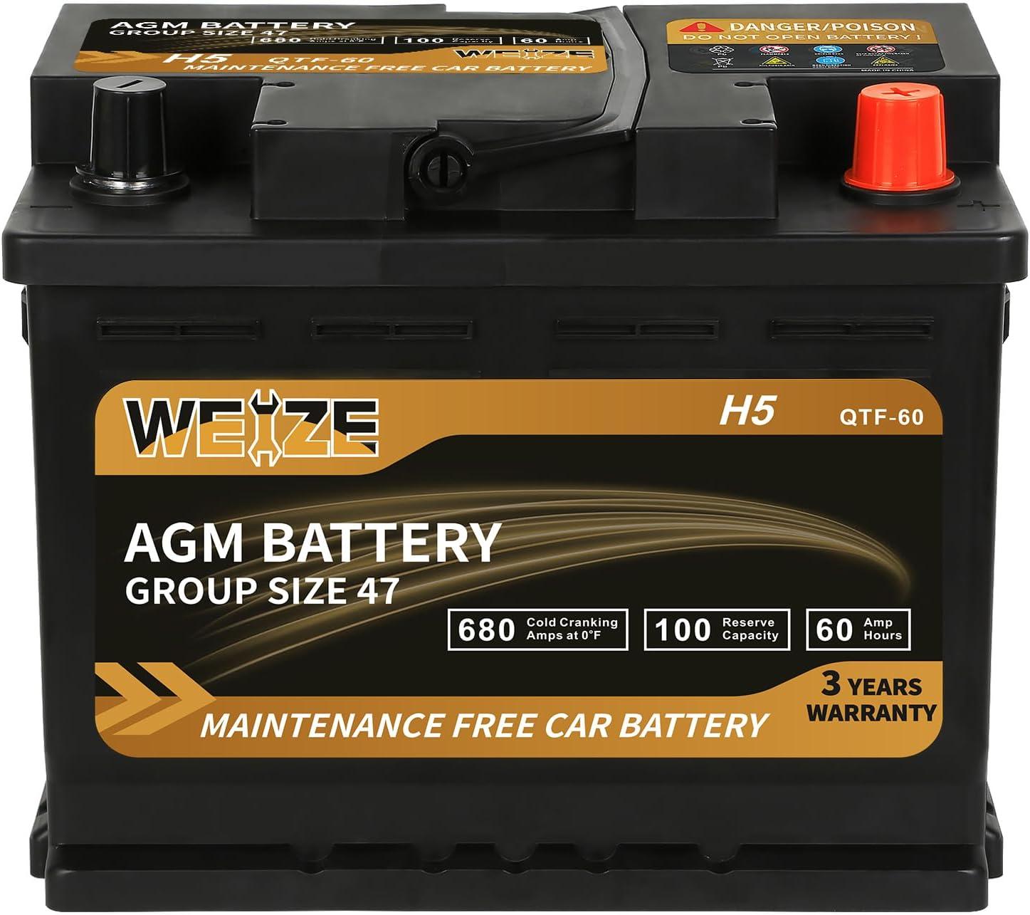 Surprising Showdown: Weize Platinum AGM vs Alternatives Weize Tested… 47-12v 60ah (Auto) SIP…