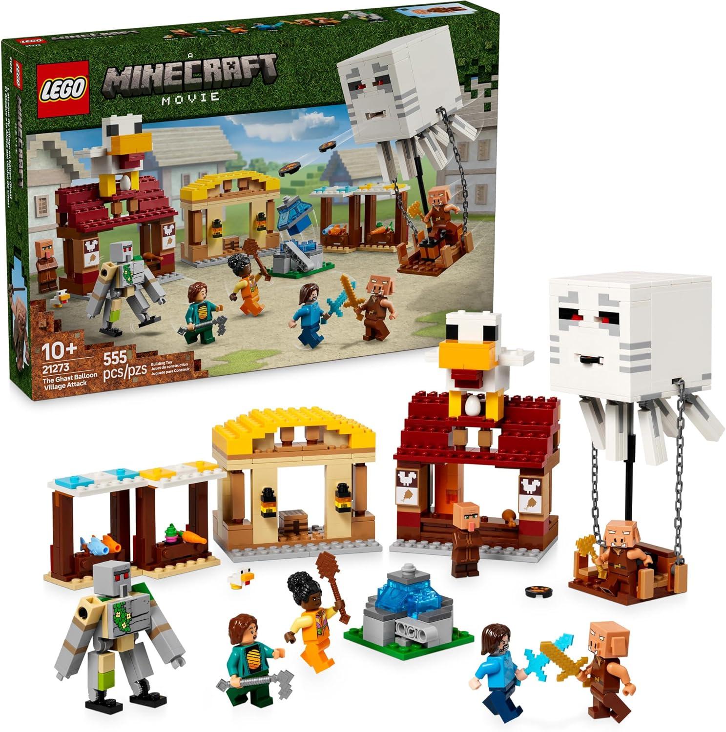 LEGO Minecraft Ghast Balloon Showdown: Tested Minifigures & Air Village Fun For Ages 10