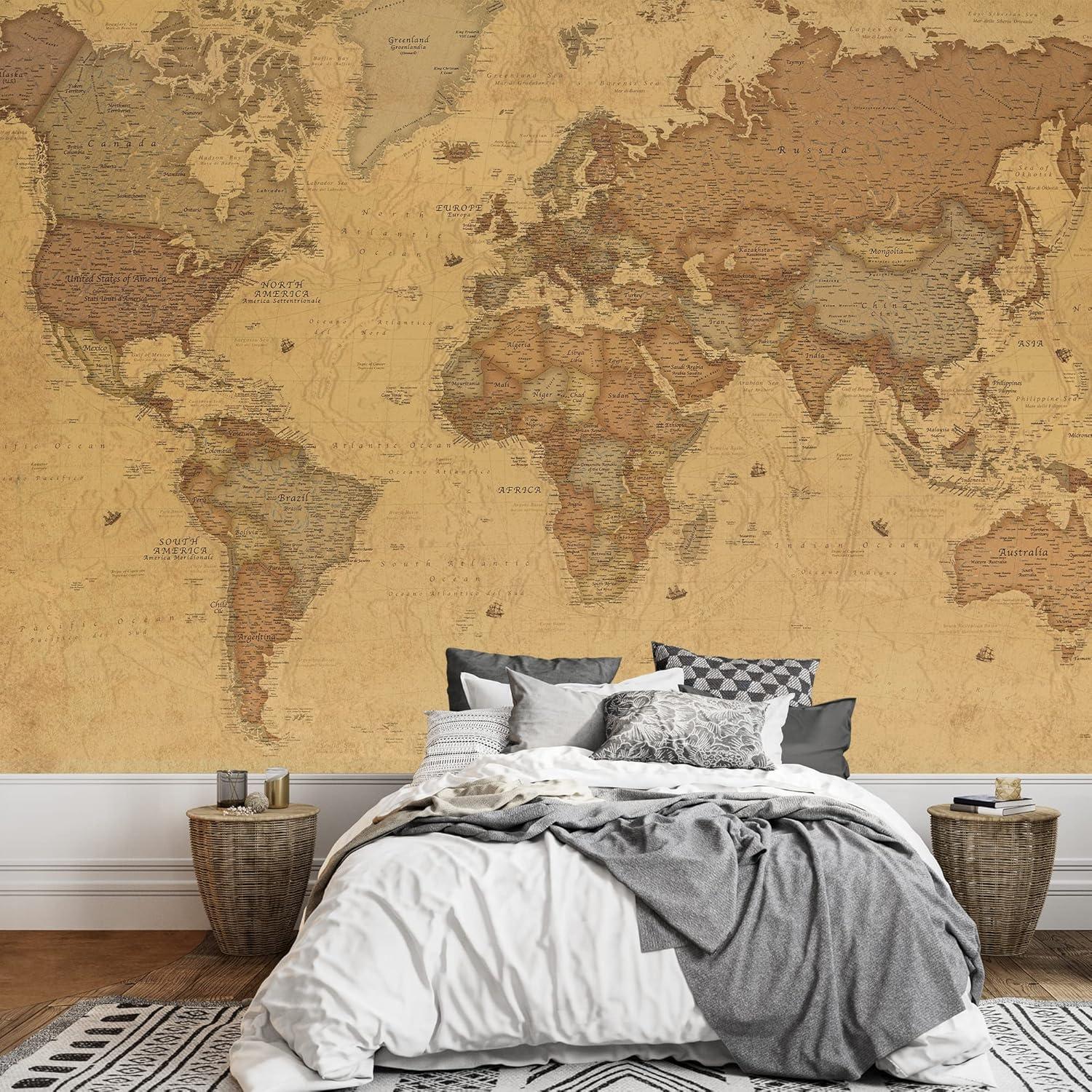 Wall26 Antique Vintage Map Wall Mural... Compared In-Style Uses (Removable & Large)