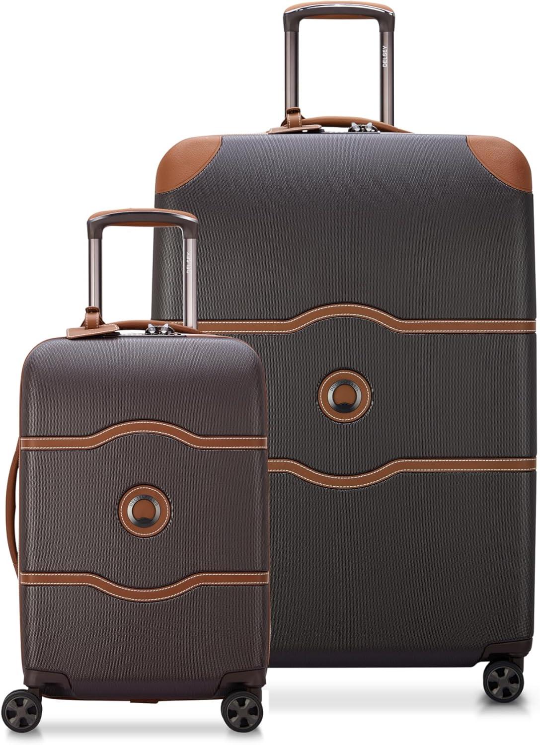 Delsey Chatelet Air 2.0 spinner versus larger size... Travel surprise in brown ls