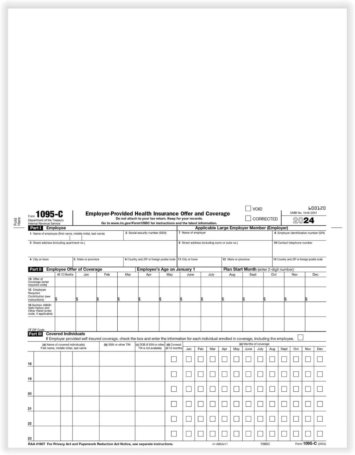 ACA Form Showdown: SurprisingHealthInsuranCopy Clarity...50 Pak!