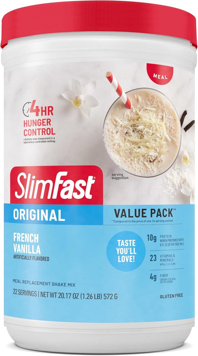 SlimFast French Vanilla Compared, 10g Test Protein Weight Loss... Pack Weight Shock!