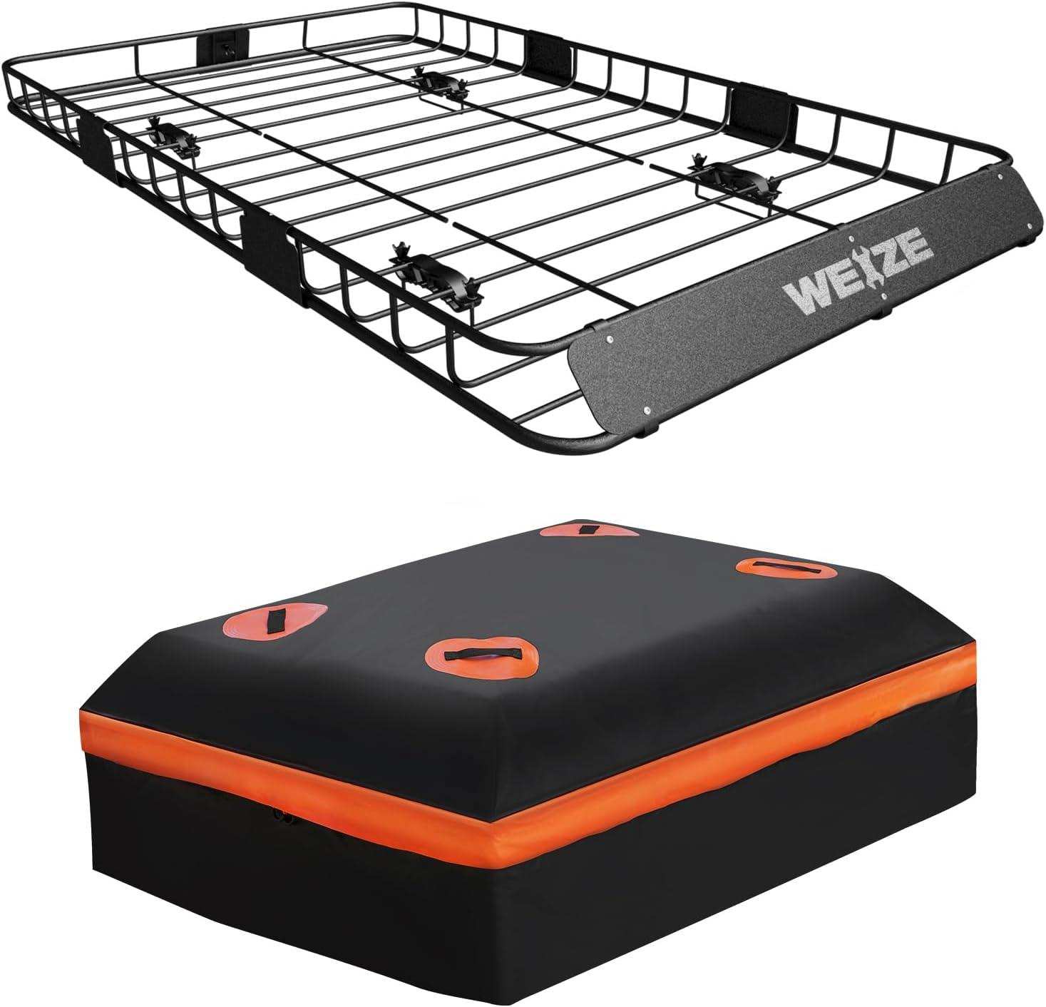 Weize 54" vs. 34" Rack: Tested Steel & Waterproof vs. Cargo Needs... Strong!