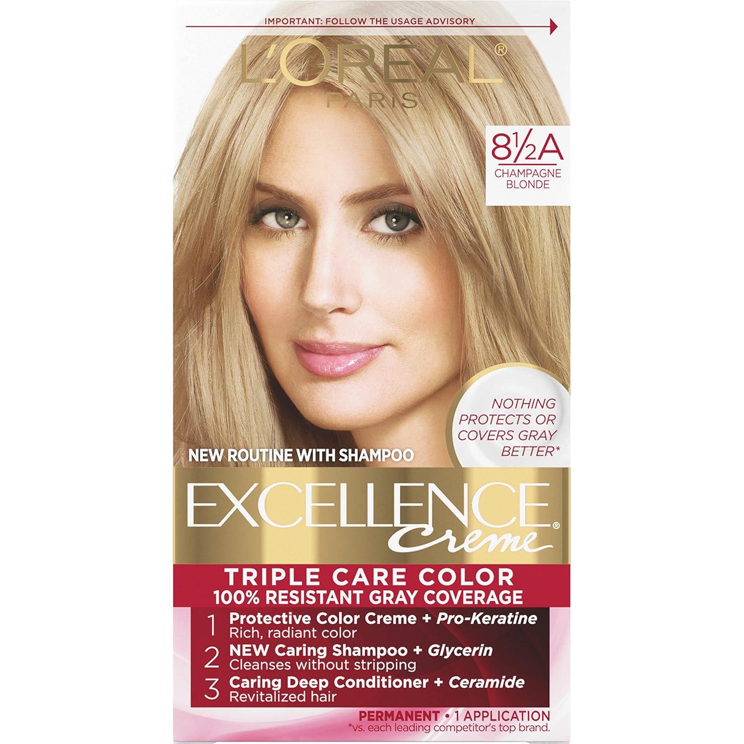 L'Oréal Excellence Tested: 8.5A Champagne Blonde vs. Gray Coverage... Up to 8 Weeks!