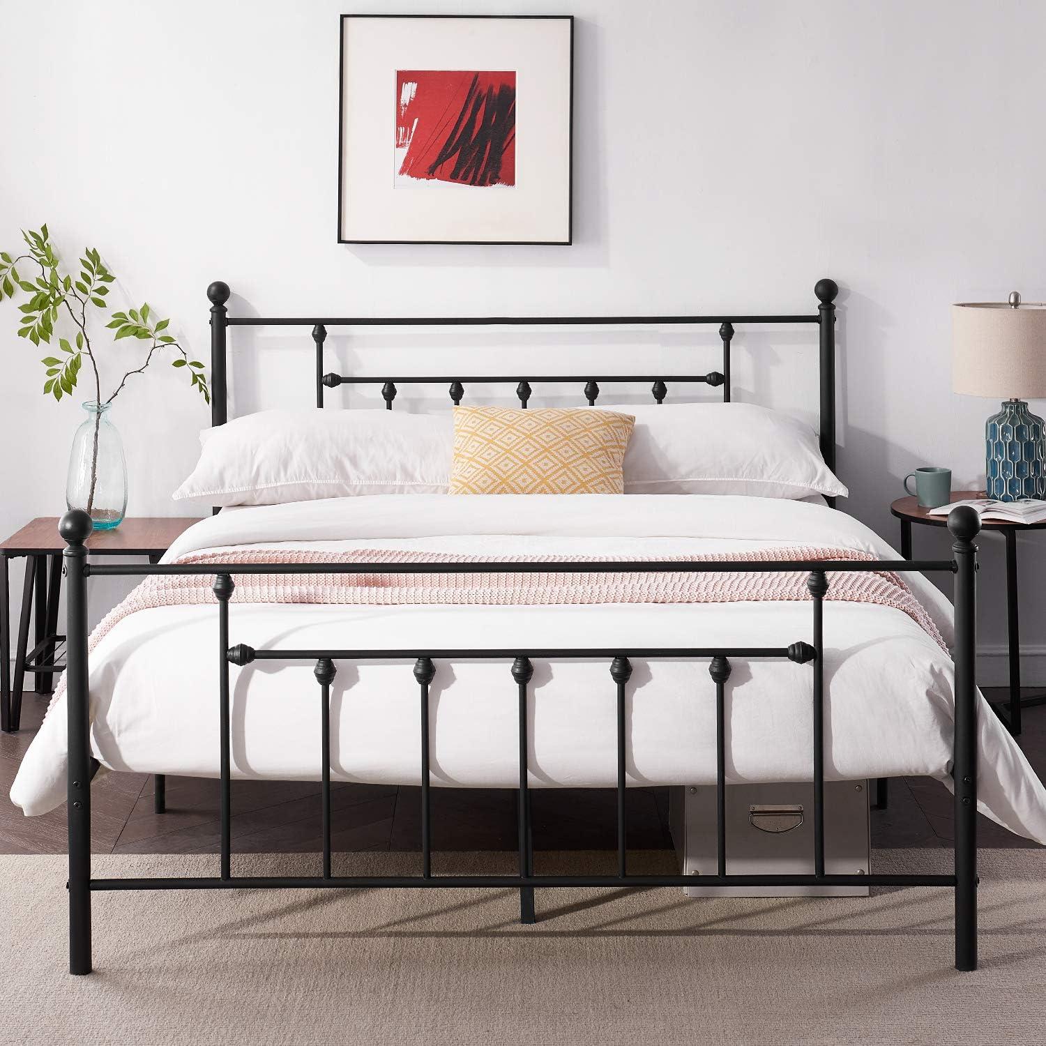 Versatile KHD-LT-F01 Bed Frame: Metal Headboard, Easy Assemble… Compared For Modern Living