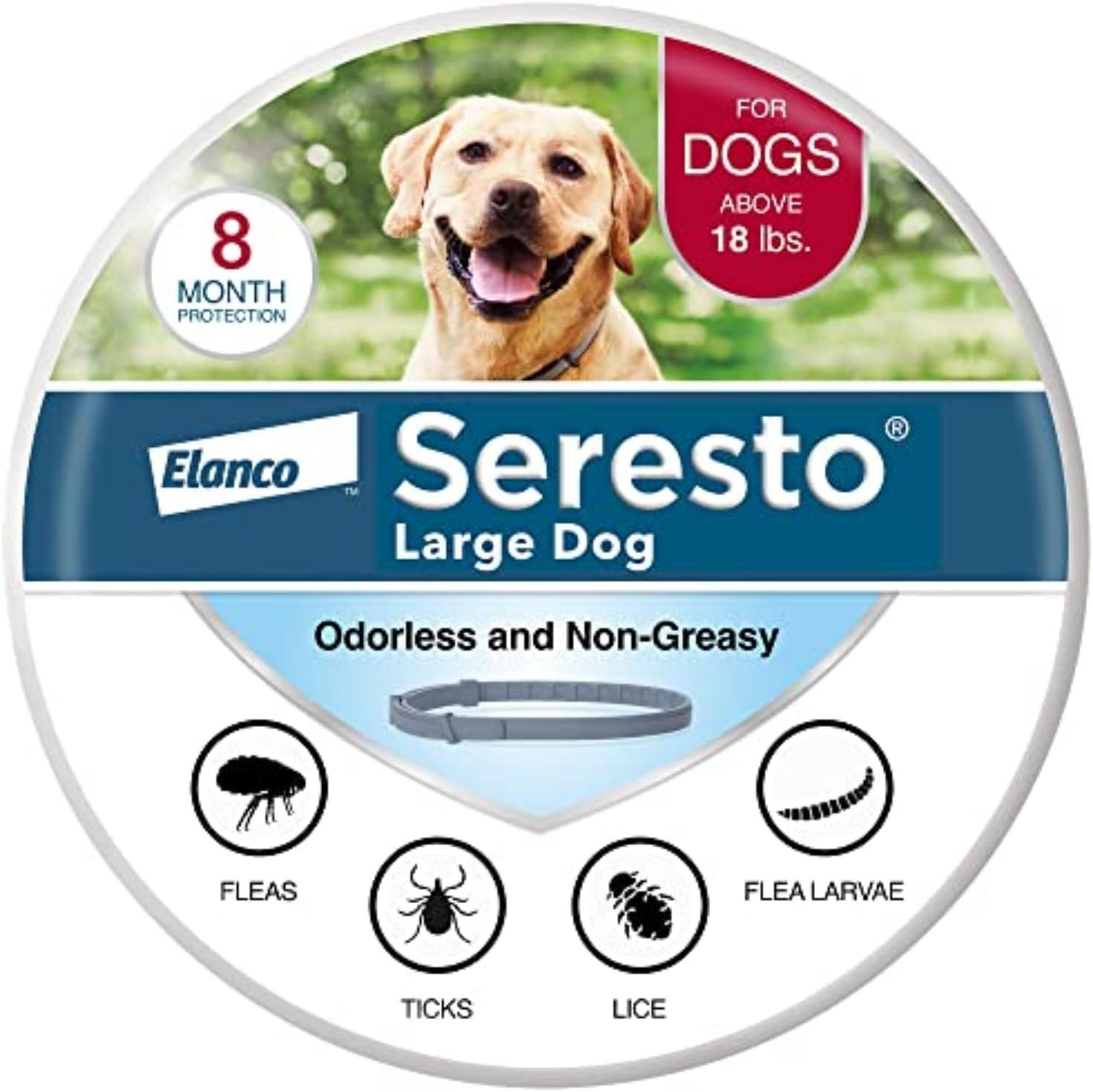 Seresto Vet-Recommended tested collar, 8 mo. vs. others, Large Dog… choose smart