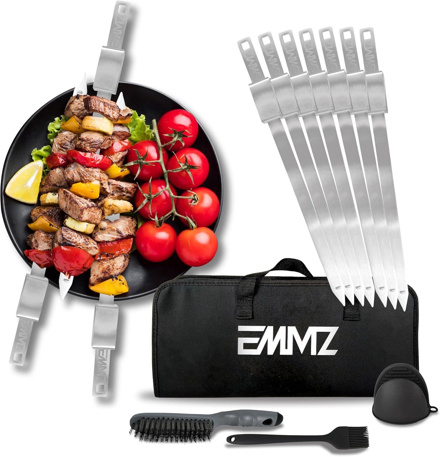Stainless Steel Skewers: Tested Durability Vs. Wooden Handles... Perfect Grilling Efficiency 🍖
