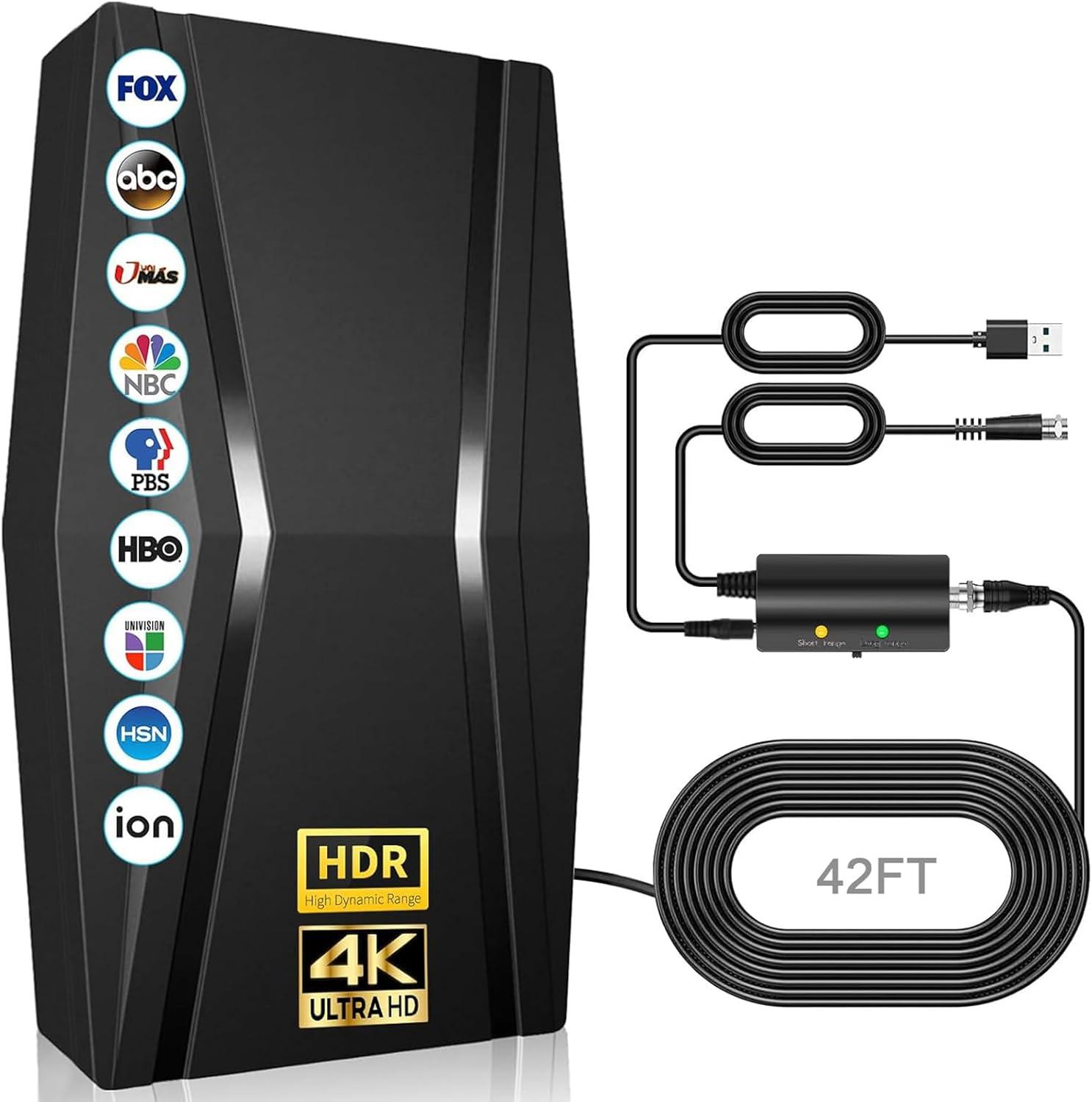 Compared Range TV: 42ft Cable, Amplifier Boost, 8K Supported... Smart TV Antenna Showdown