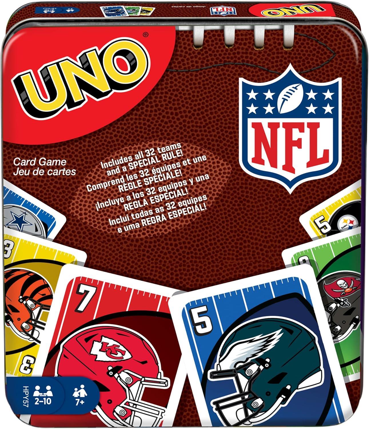 Compare UNO NFL Card Game: Special Rule vs Team Logos, Travel Game Insight... Tested For Fun!
