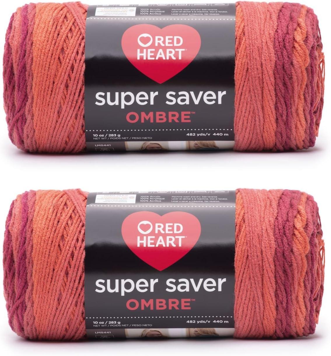 Red Heart Super Saver Ombre Yarn: Color Tested, Knit Compare, Surprising Yarn Match