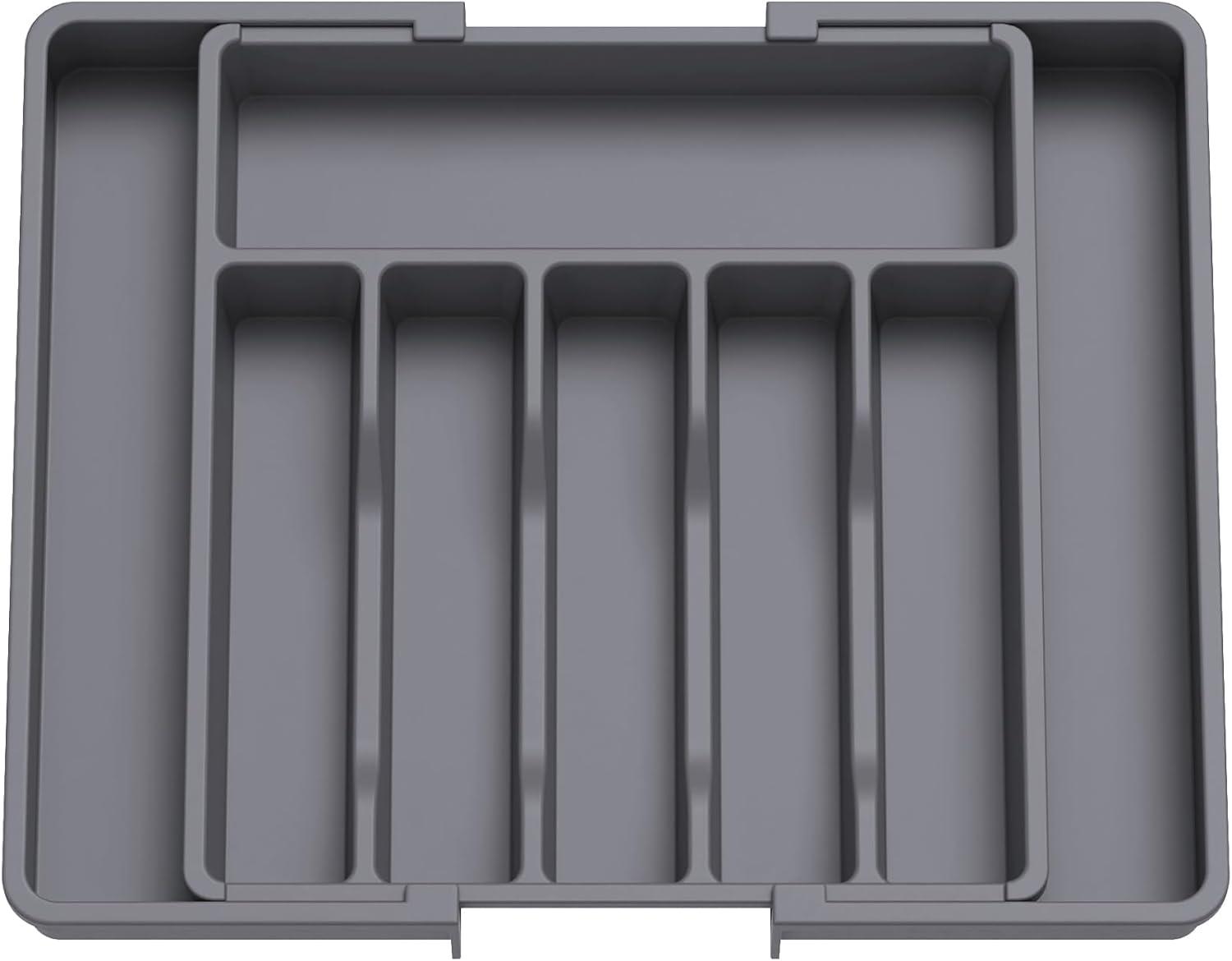 Expanding Drawer organizer... Compared: Large, tested BPA-Free holder, Dark Gray utensil truth