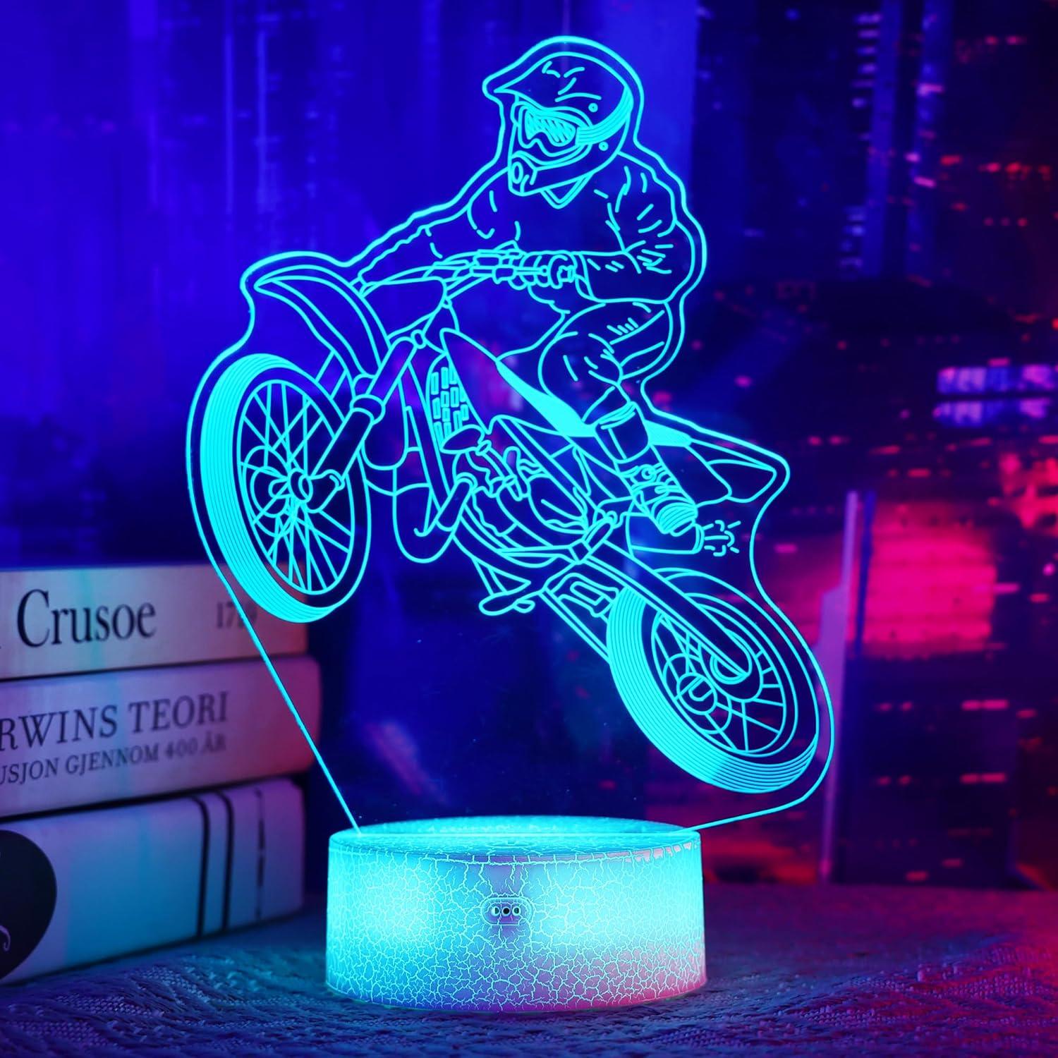 Dirt Bike 3D Light vs. Gift: Tested Remote, 3D Fun (Kids Room Decor)… Surprising Insight!