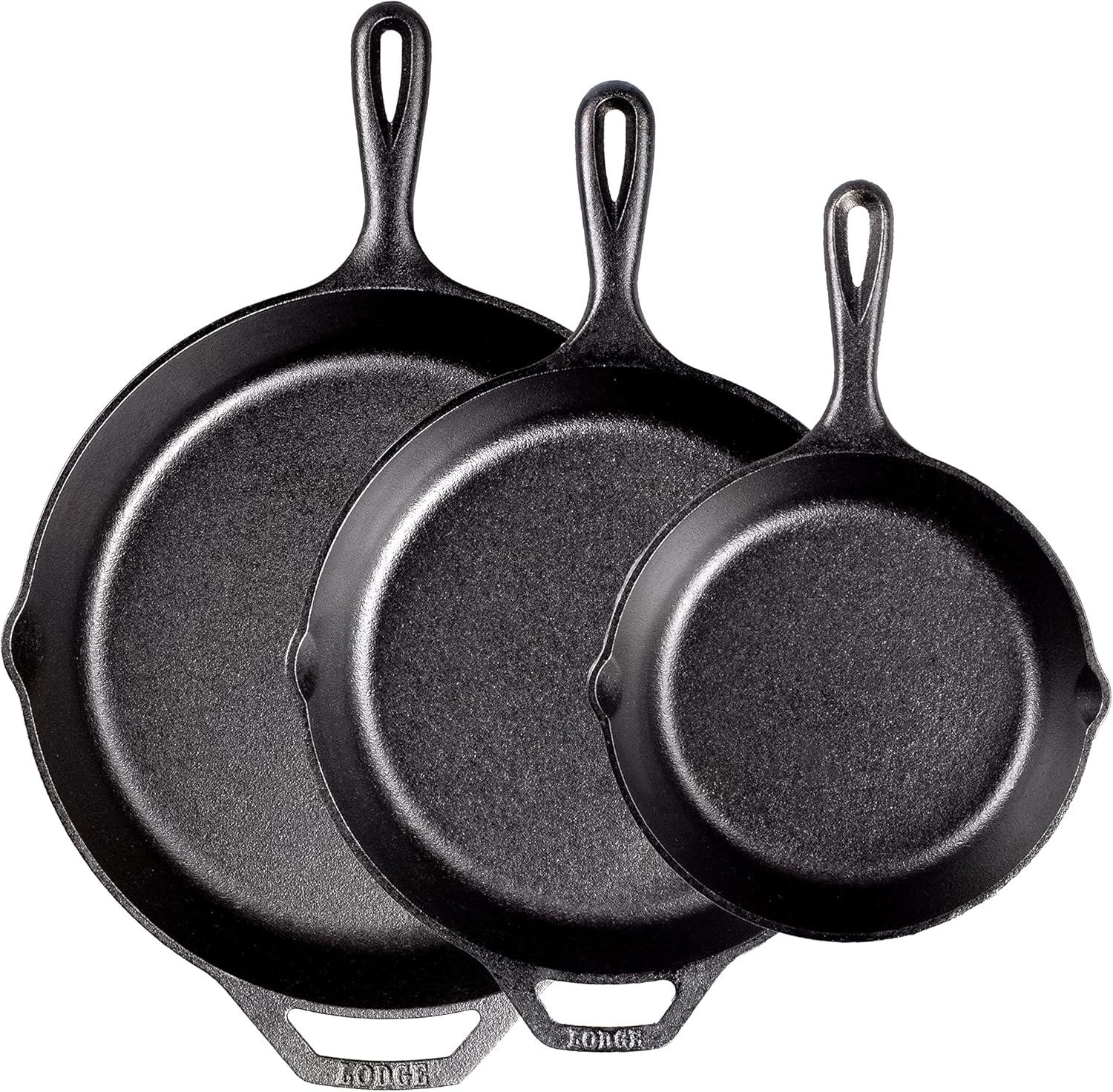 Best Cast Iron Skillets Tested: Surprising Benefits for Kitchen Enthusiasts... Set Includes 8, 10.25, 12-Inch Skillets