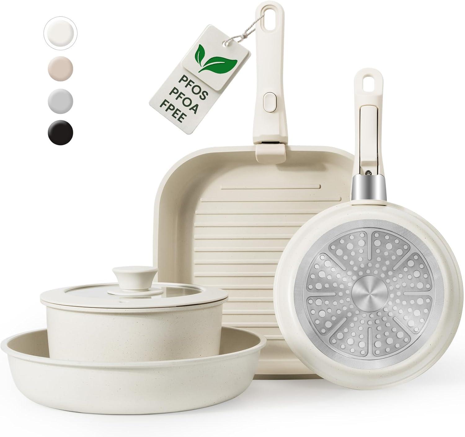 Non-Toxic Ceramic Set: Tested Performance, Easy Cleanup... Perfect Gift!