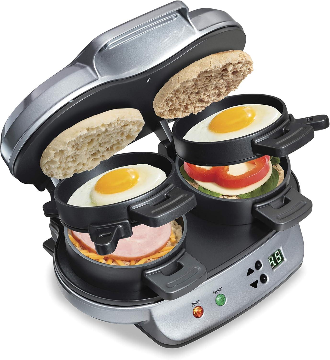 Silver Dual Maker vs. Timer: Toasted Insight Compared… (Hamilton Beach Sandwich)