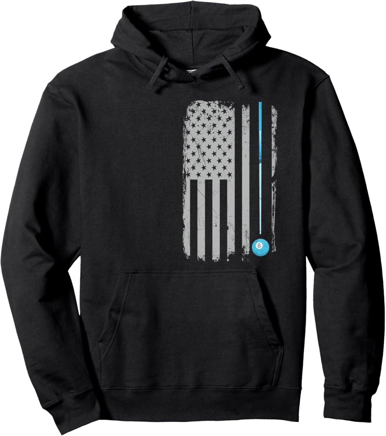 Pool Player Hoodie Versus 8 Ball Flag: Tested Style Meets Classic... Gaming Comfort Trend Alert!