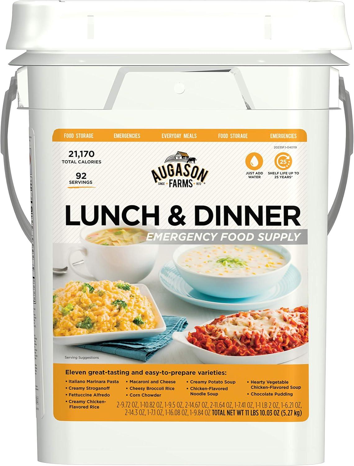 Augason Pail Lunch vs Dinner: Surprising Shelf Life Compared