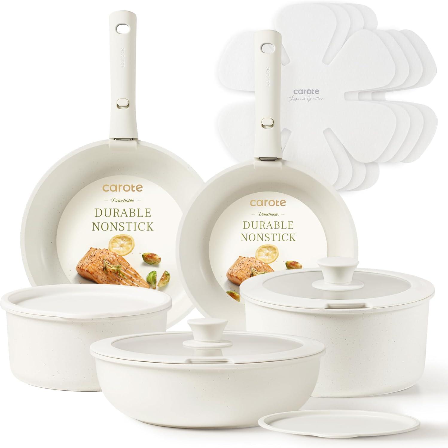 Carote Non-Stick Set Showdown: Tested 15-piece Versatility Kitchen Option...Induction-Friendly Wonders!