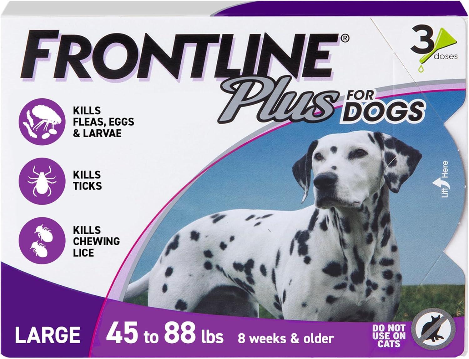 Frontline Plus vs. Competitors... Compared for Large Dogs (45-88 lbs) Test-Ed Insights!