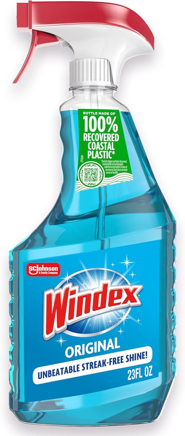 Versus Cleaning Showdown: Windex’s Sealed Blue Bottle Wins Convenience