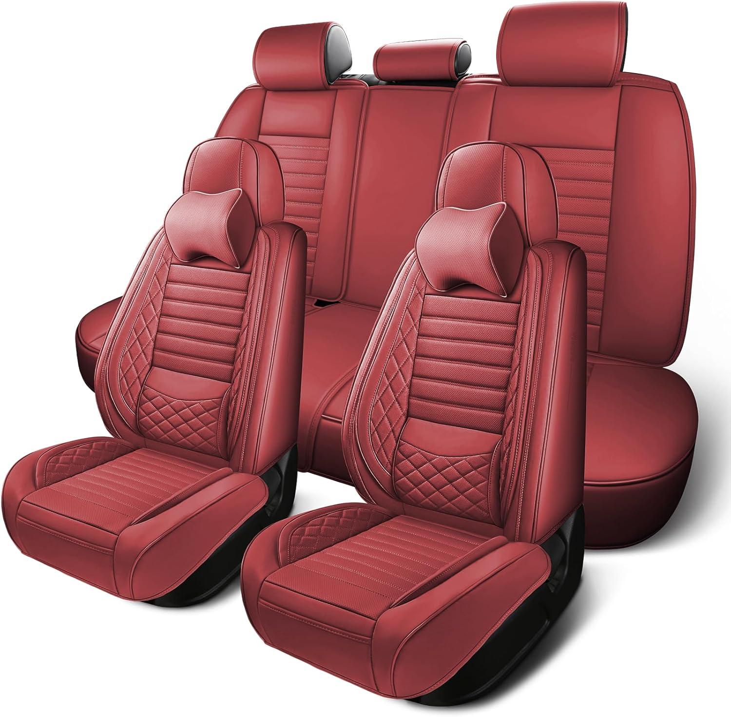 Premium Red Covers vs. Universal Fit: Tested Luxury Protectors for 5 Seats... Fit All SUVs & Trucks