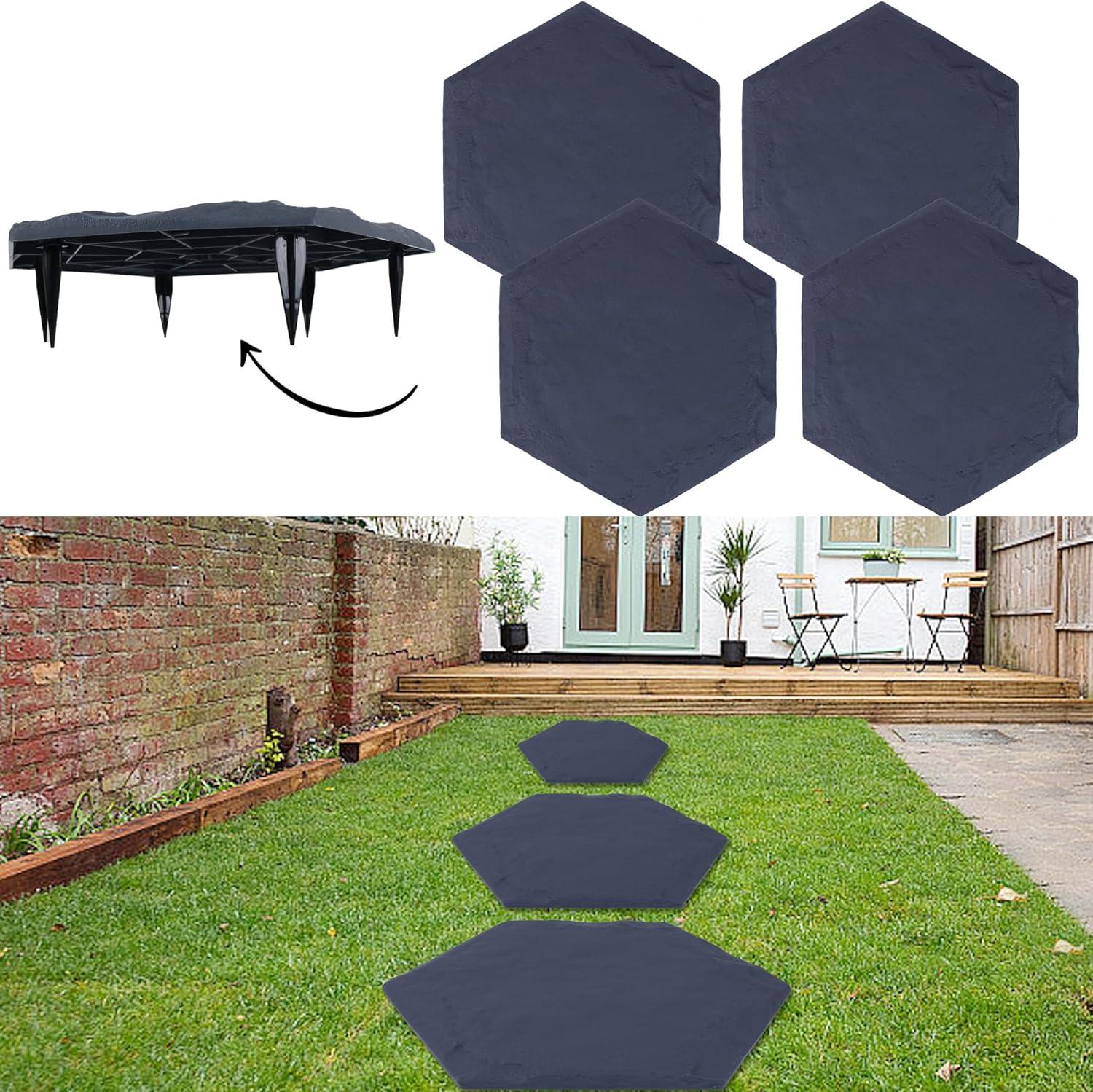 Tested 4Pcs Stepping Stones: Durable, Easy-Install Garden Pavers for Pathways